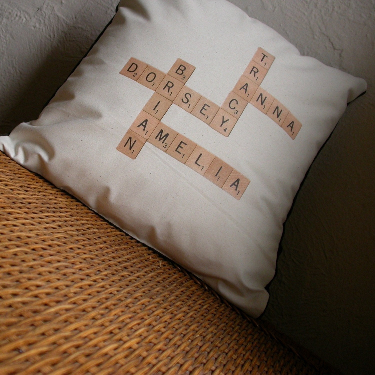 Scrabble Family Pillow