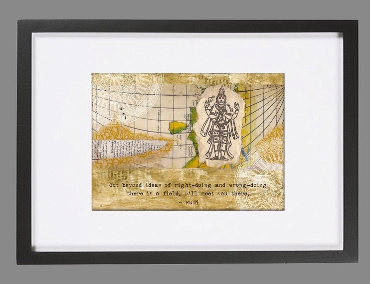 Rumi quote : 5x7 print
