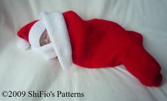 Baby Knitting Pattern Papoose, Cocoon, Hat, Knitting Pattern 2 Sizes DIGITAL DOWNLOAD 129