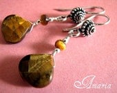 Tiger's eye earrings
