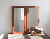 Pair of reclaimed wood wall mirrors, decorative wall mirror