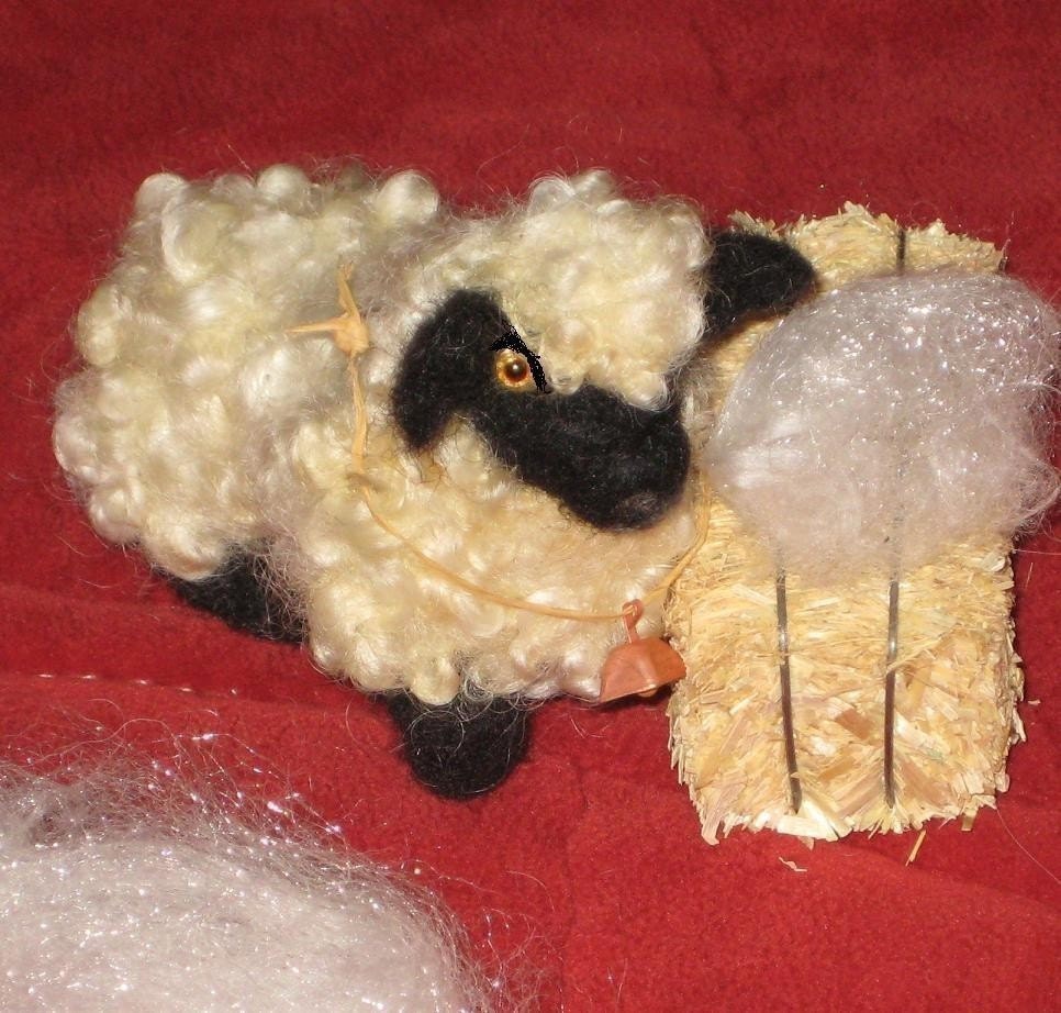 DIY Needle Felting Kit / black face sheep /  poseable / Learn to needle felt  / Needlecraft Tutorial