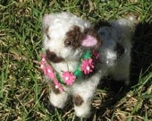 DIY Needle Felting Kit / cute spotted sheep /  poseable / Learn to needle felt  / Needlecraft Tutorial