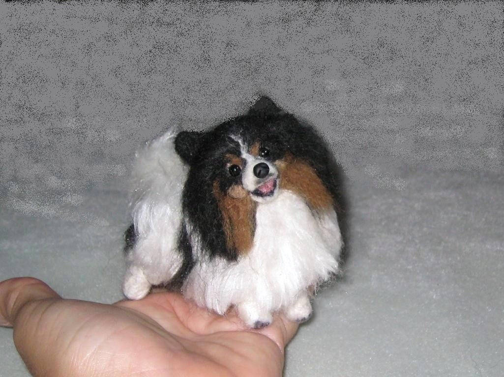 Needle Felted Dog / Custom Miniature Sculpture of your pet / cute / poseable by Fiber artist GERRY