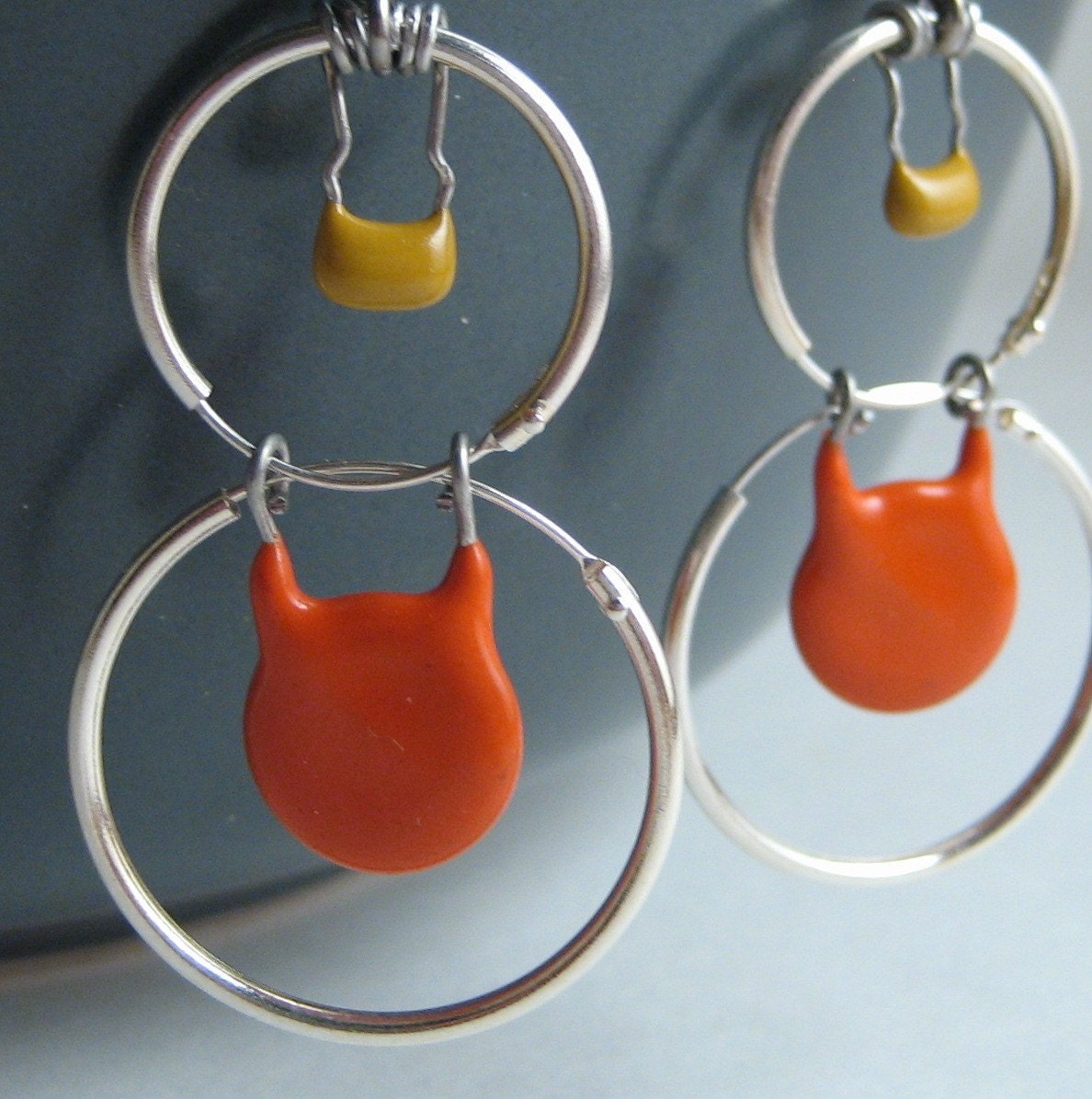 Citrus capacitor earrings