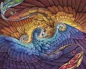 Radiance - Fantasy Falcon and Eagle Print