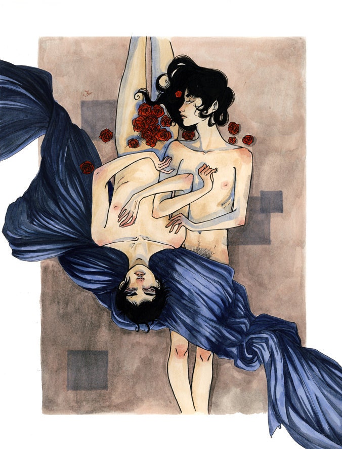 Blood and Roses- 9"x12" glossy print