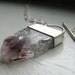 SALE Drusy Amethyst and Sterling Silver Necklace