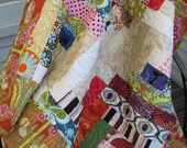 SALE Scrappy Log Cabin Quilt