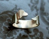 Argentium Silver Long haired Dachshund Dog Ring