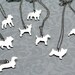Argentium Silver Custom Puppy Silhouette Necklace