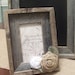 Barn Wood Rustic Picture Frame with Burlap Rose