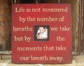 CUSTOM Wood Picture Frames with Quotes, Hand Painted,16 x 16 inch, Design Your Own