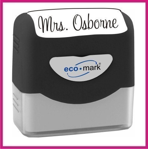 Custom Name Stamp Signature rubber stamp self inking Great teacher stamp--4000