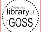 From the library of rubber stamp to mark your books  --7528