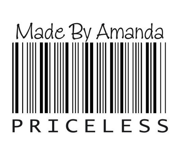 Barcode rubber stamp Custom priceless barcode by