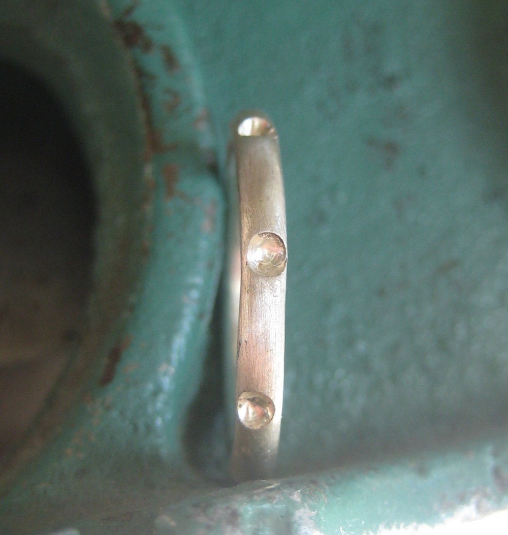 Sterling Silver Stacking Ring.  The Divet Dot Ring