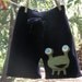 Monster Shorties in Thick and Thirsty Navy Blue Lambswool with Drawstring for Toddler