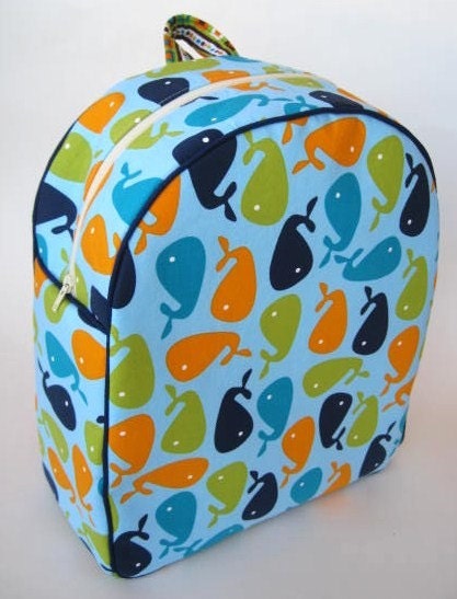 Cool Blue Whale-Backpack