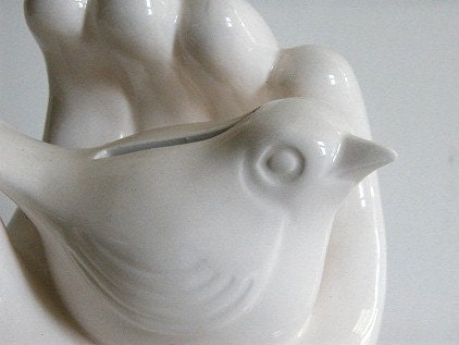 Vintage Bird in Hand Cearmic Coin Bank unusual Fitz and Floyd retro