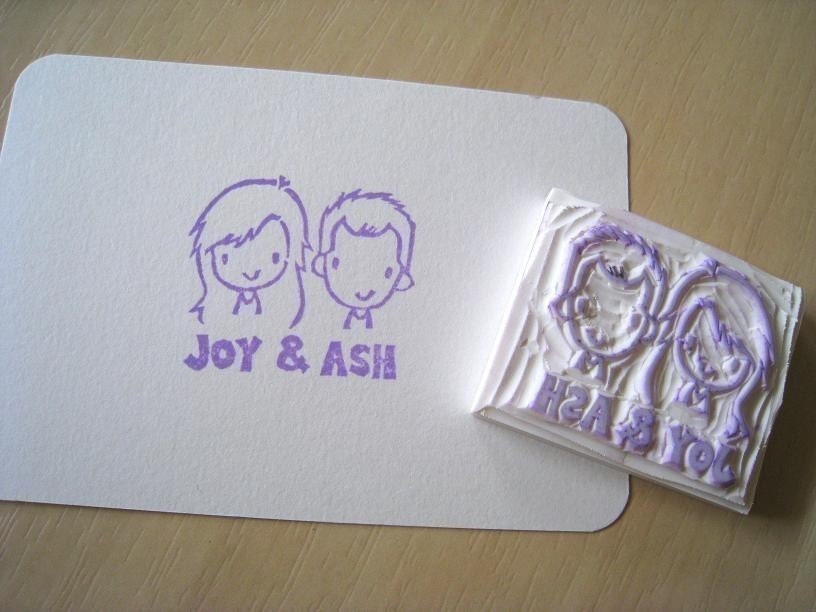 Personalized Couple Shot Signature Stamp