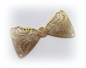 1 - Filigree BOW Brass Jewelry Findings - Brass Stamping (C-1)