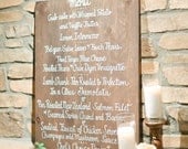 Wooden Wedding Menu 22x30