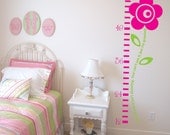 Look at me... Flower Growth Chart - Vinyl Wall Decal Graphic Art Sticker Home Decor
