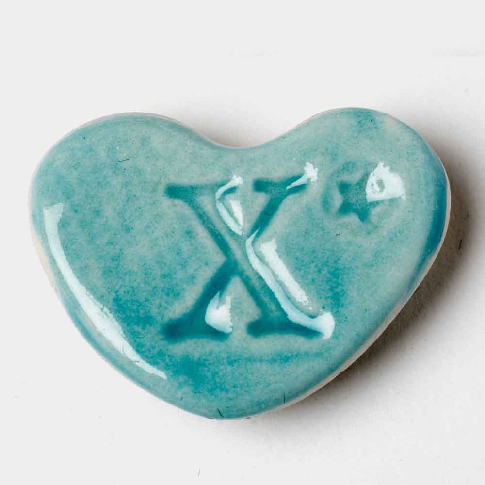 Single Blue Porcelain Heart Kiss in a Box Magnet