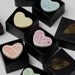 Purple Porcelain Heart Kiss Magnet, Valentine, Wedding Favor