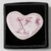 Purple Porcelain Heart Kiss Magnet, Valentine, Wedding Favor