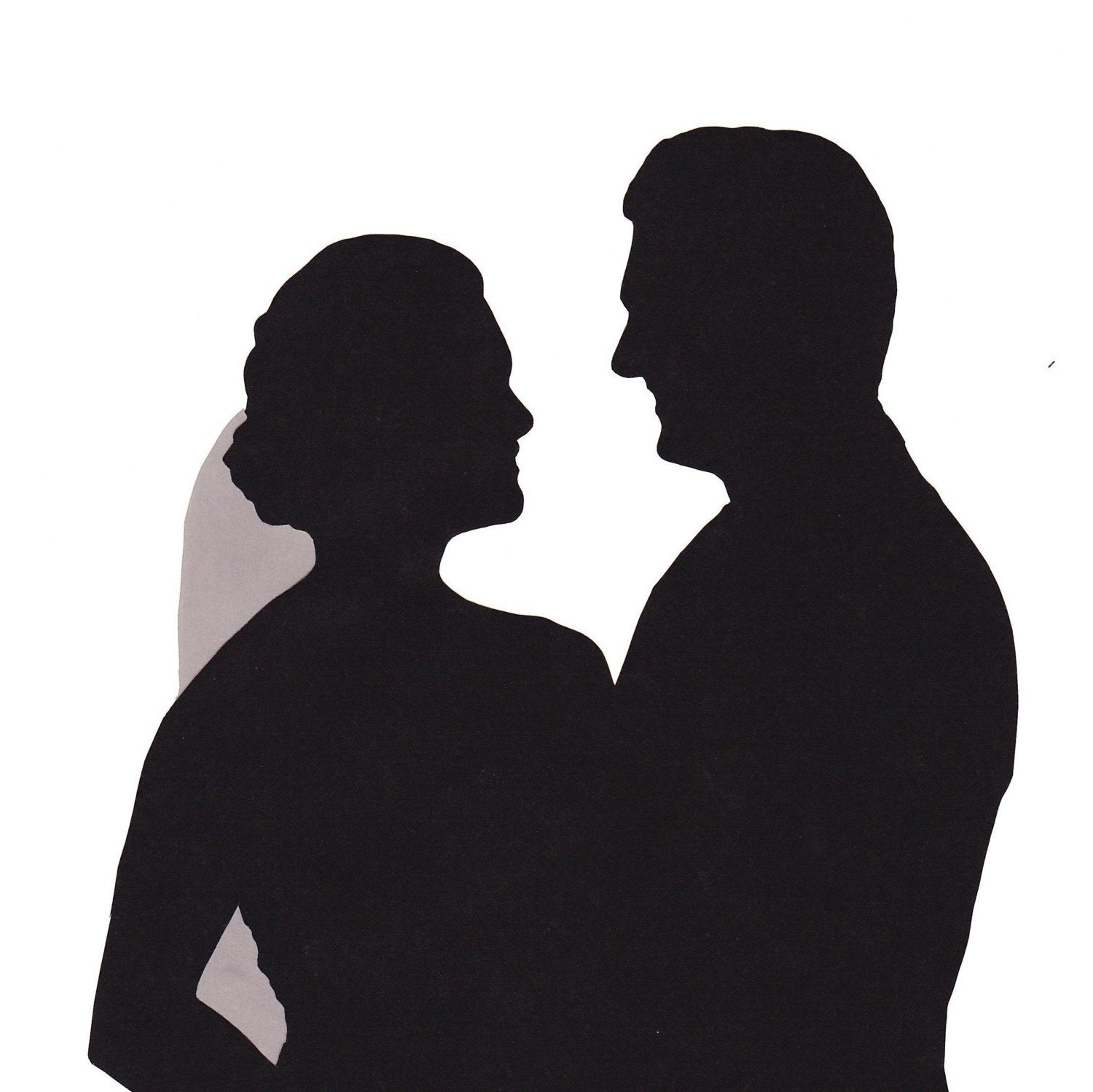 Custom Silhouette Portrait Contemporary Papercutting