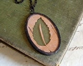 Birch Bark Silhouette Necklace
