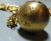 Golden Brass Locket Necklace - Simplicity Collection