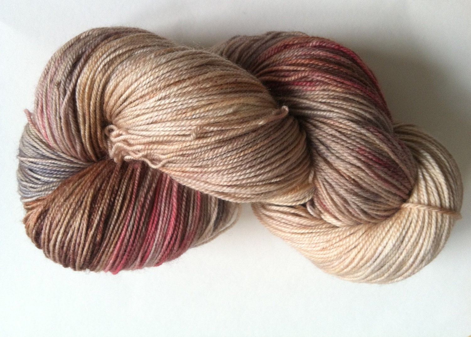 You Get What You Get SNOWBOOT SOCK Hand Dyed Sock Fingering Weight Merino Wool Nylon Yarn Free PATTERN Biscuit Rose Pewter Fawn