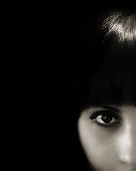 Lulu - 8x10 Photograph - deep dramatic black and white portrait