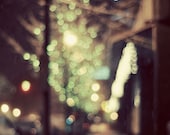 Winter Photography,  5x7 Photograph, Stardust, Dreamy Scene,Christimas Lights