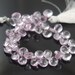 1/2 strand of Pink mystic quartz hearts NEW COLOR
