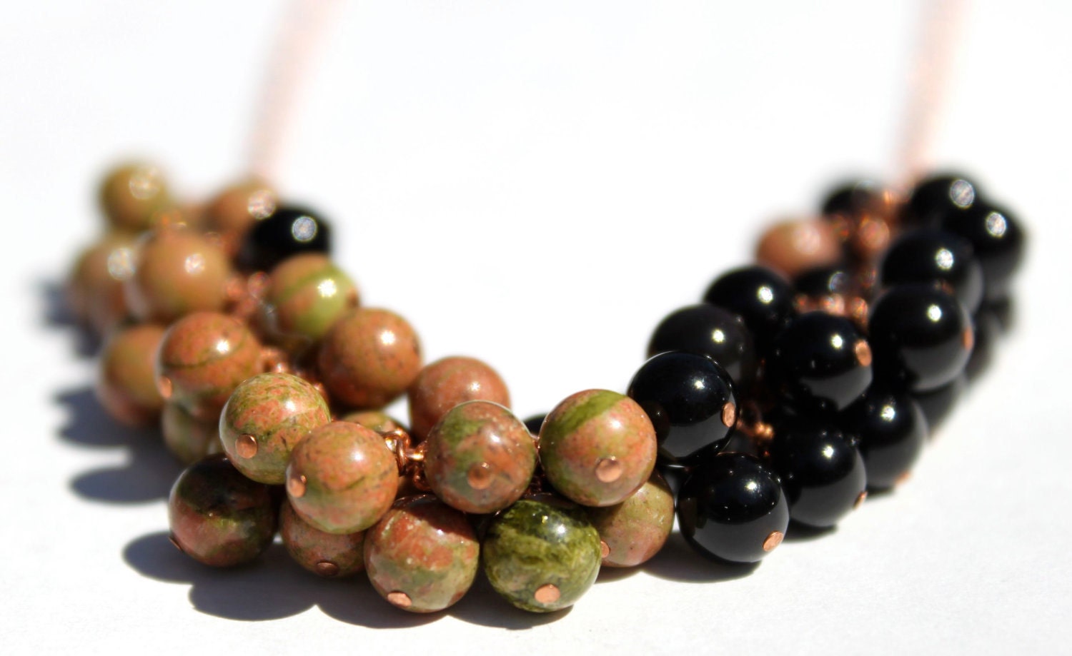 Gemstone Cluster necklace in your choice of colors