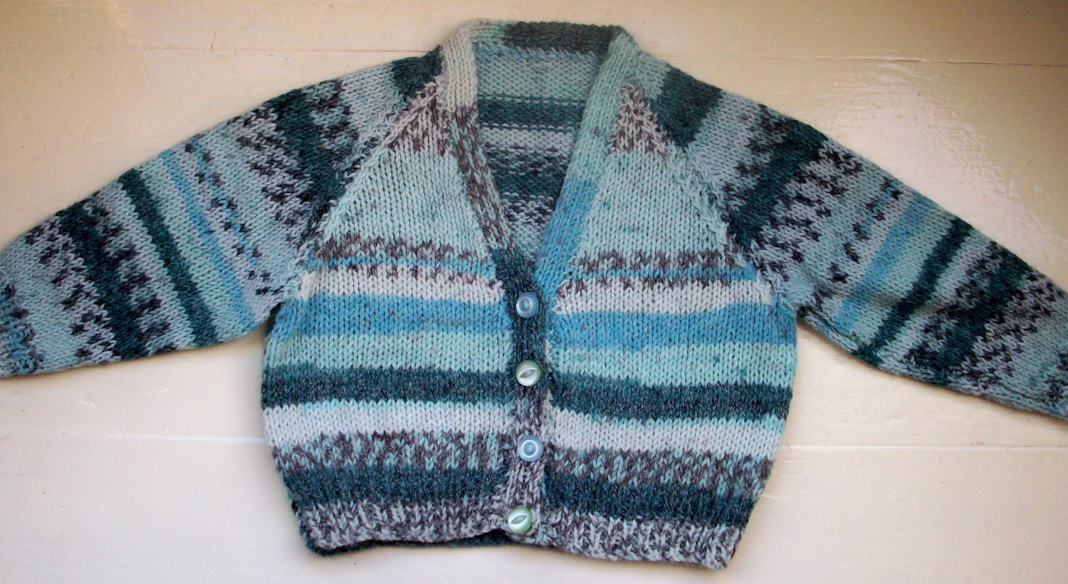 Baby Cardigan 12 - 36 months aquamarine turquoise jade