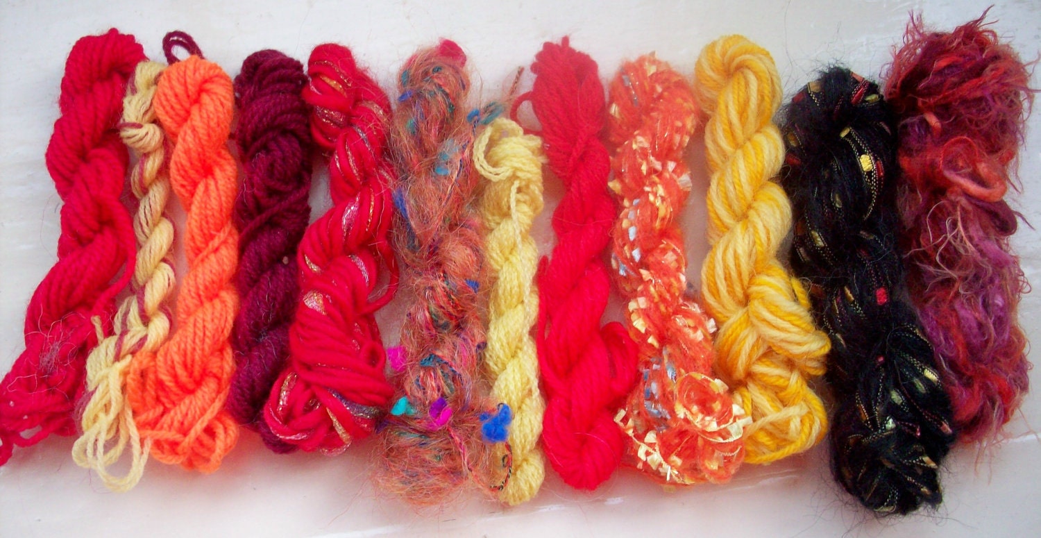 Commercially spun mini skeins 96 yards minimum