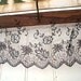 SALE Antique French black net lace yardage - leaf floral - 6 inch wide x 1.75 yards