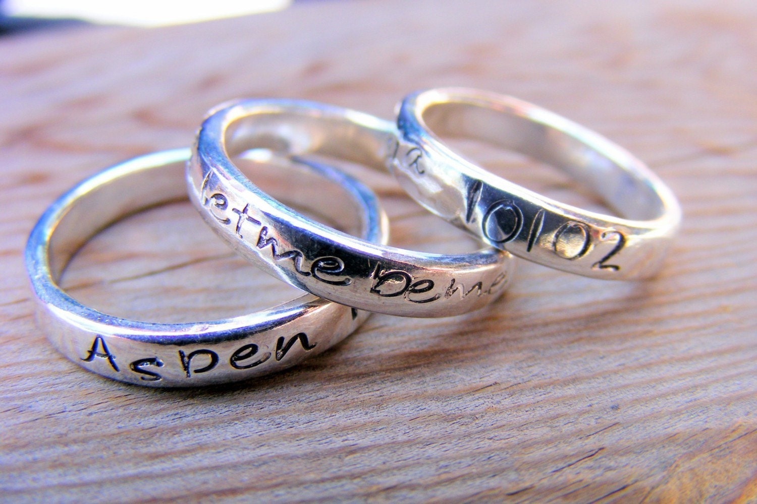 For Brian only - Sterling Silver Stacking Ring, Mothers Ring, Engraved Ring, Memory Ring, Childrens Name Ring- ONE ring only