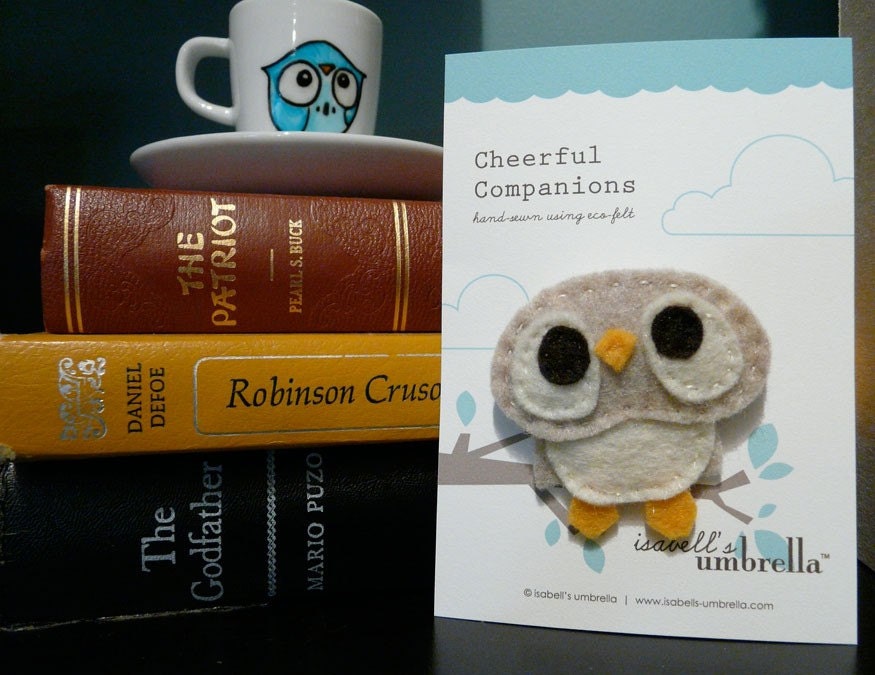 Cheerful Companions - Hand Sewn Felt Brooches - George