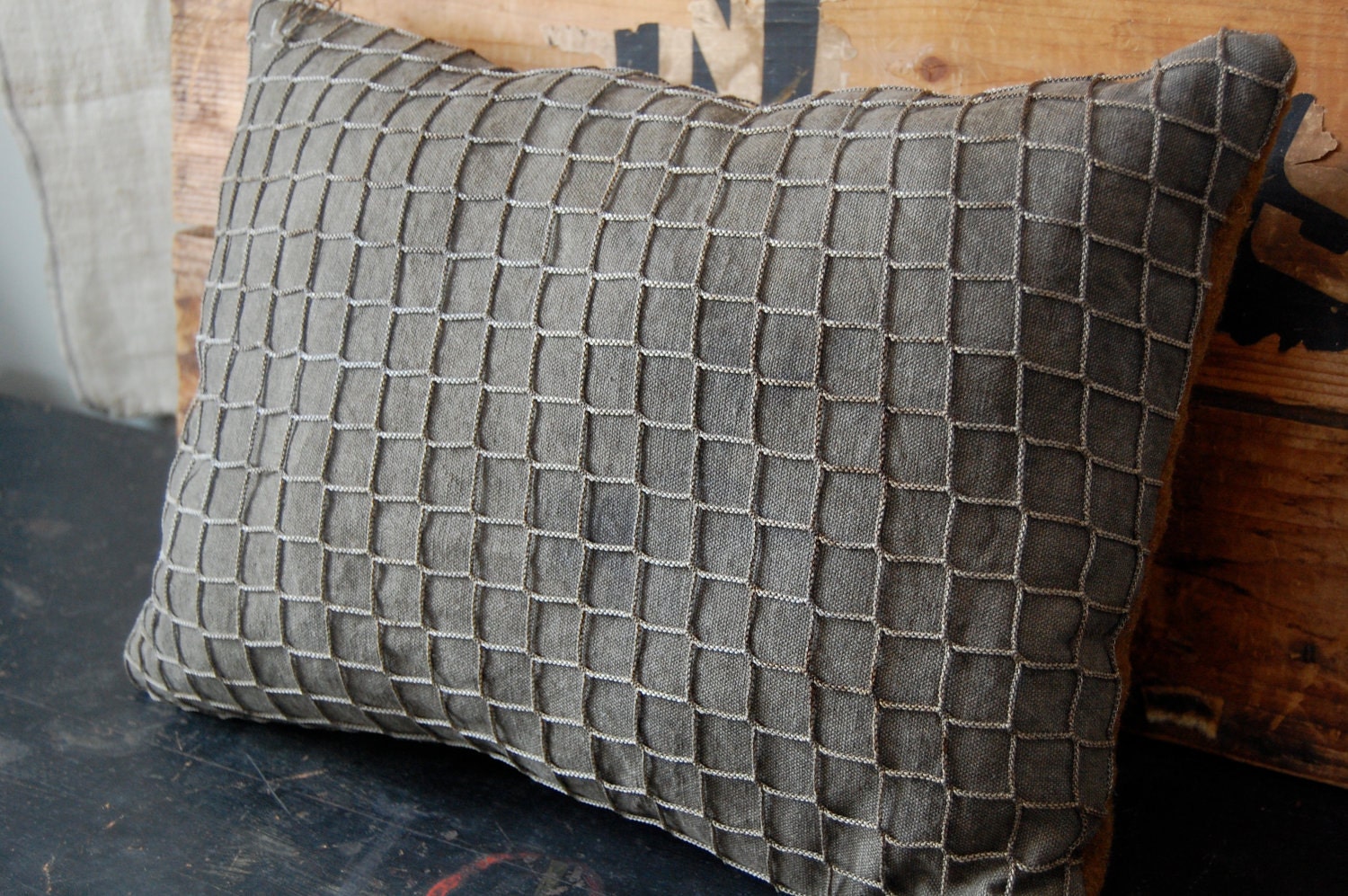 hand dyed fisherman's pillow