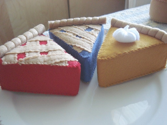 Play Food Felt Pie Slice Set