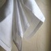 Vintage Damask Napkins Winter White Mums Ribbons Fabulous Circa 1940 Set of 11