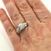 14K Vintage Moissanite Engagement Ring Diamond Halo Art Nouveau Moissanite Ring Custom Bridal Jewelry