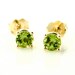 14K Peridot Stud Earrings Gemstone Stud Earrings 5mm Peridot Studs 14K White or Yellow Gold Studs August Birthstone Earrings
