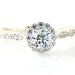 14K Diamond Semi Mount Engagement Ring Diamond Halo 14K 18K White Yellow Rose Gold Platinum Palladium Bridal Jewelry